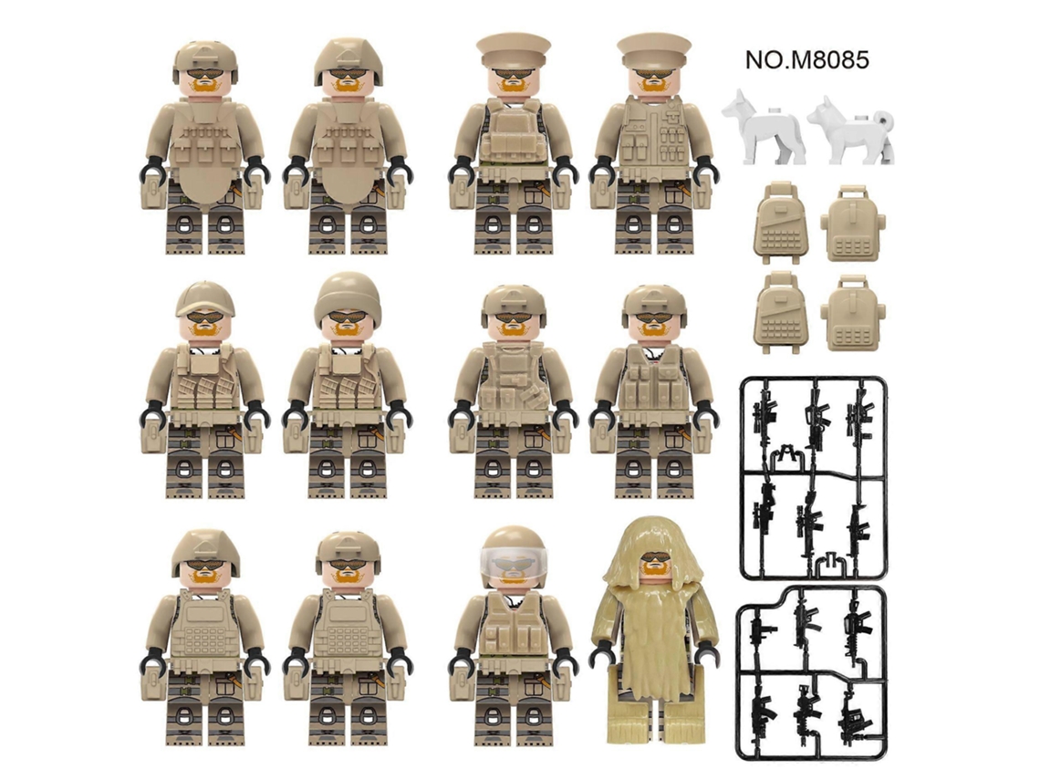 Blocos De Construção M8085, Conjunto Com 12 Peças