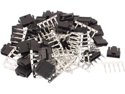 Conjunto de 20 Conectores Atx 5 Pinos Macho + Fêmea Preto 3,0 mm CHABERLU