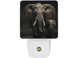 Luminária noturna de parede LED com plugue, acendimento automático, sensor crepuscular automático, luz noturna Preta