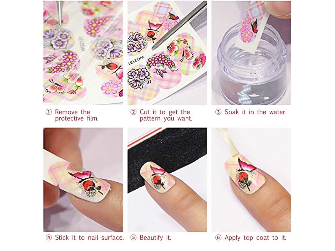 30 Folhas De Adesivos De Unha Com Cores E Padrões Mistas Para Decoração De Unhas Natalina Diy