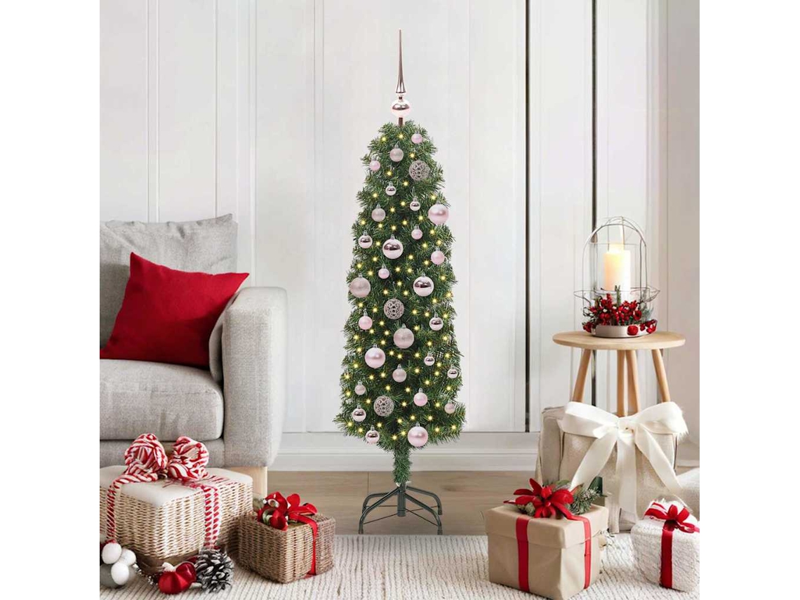 Vidaxl Árvore De Natal Artificial Verde 120 Cm Pvc E Aço E Plástico