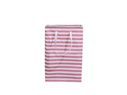 Cesto de Roupa Suja de 72 Litros, Branco com Listras, Dobrável, em Tecido Impermeável, Grande Capacidade BRILVIBERA
