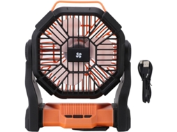 Ventilador De Camping Com Bateria De 10400mah, Potente E Silencioso, Recarregável Via Usb, Mesas E Outros Ambientes Externos, Com Luz Led