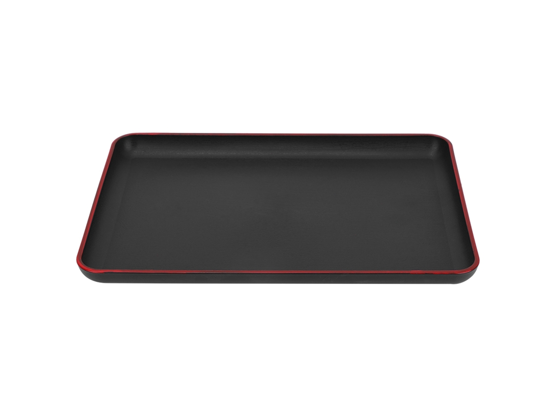Bandeja Plástica Retangular Estilo Japonês 39x28cm Para Servir Alimentos Restaurantes Casas Hotéis