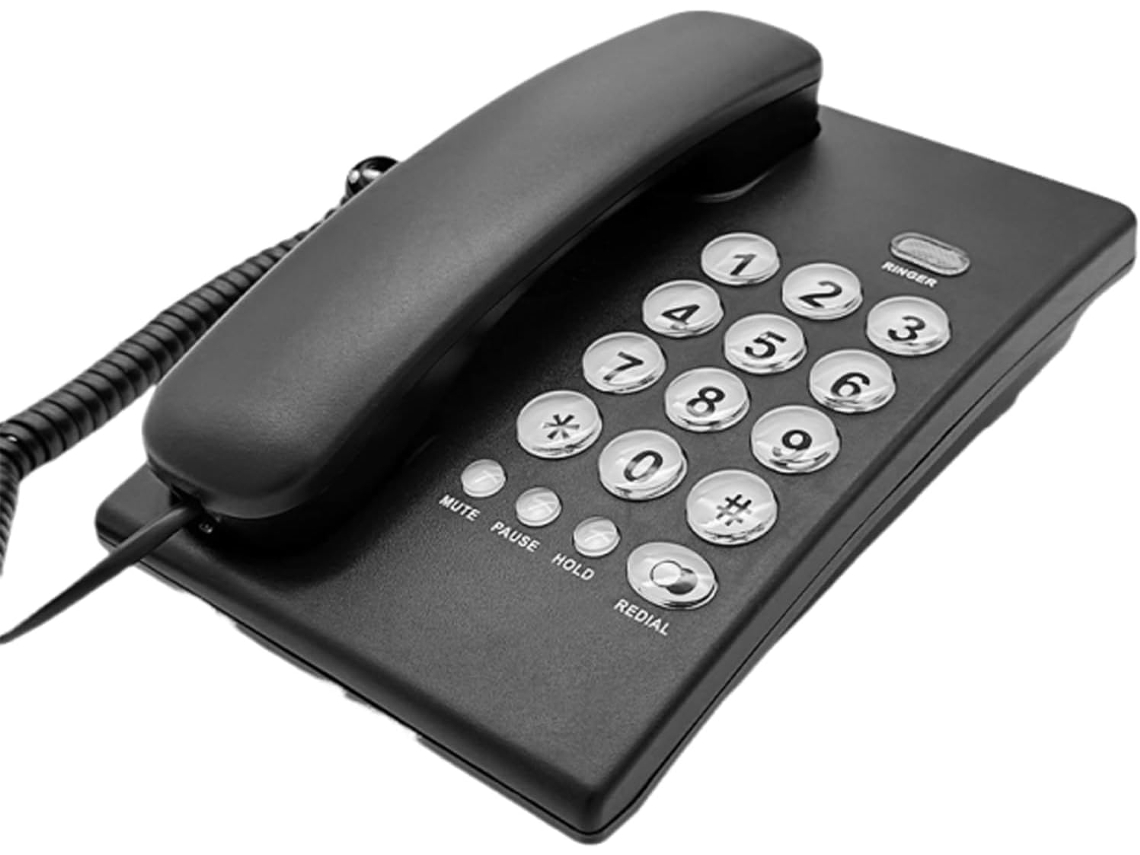 Telefone Fixo Prático Com Funções De Reprodução E Rediscagem. Mantenha-se Conectado Em Qualquer Lugar.