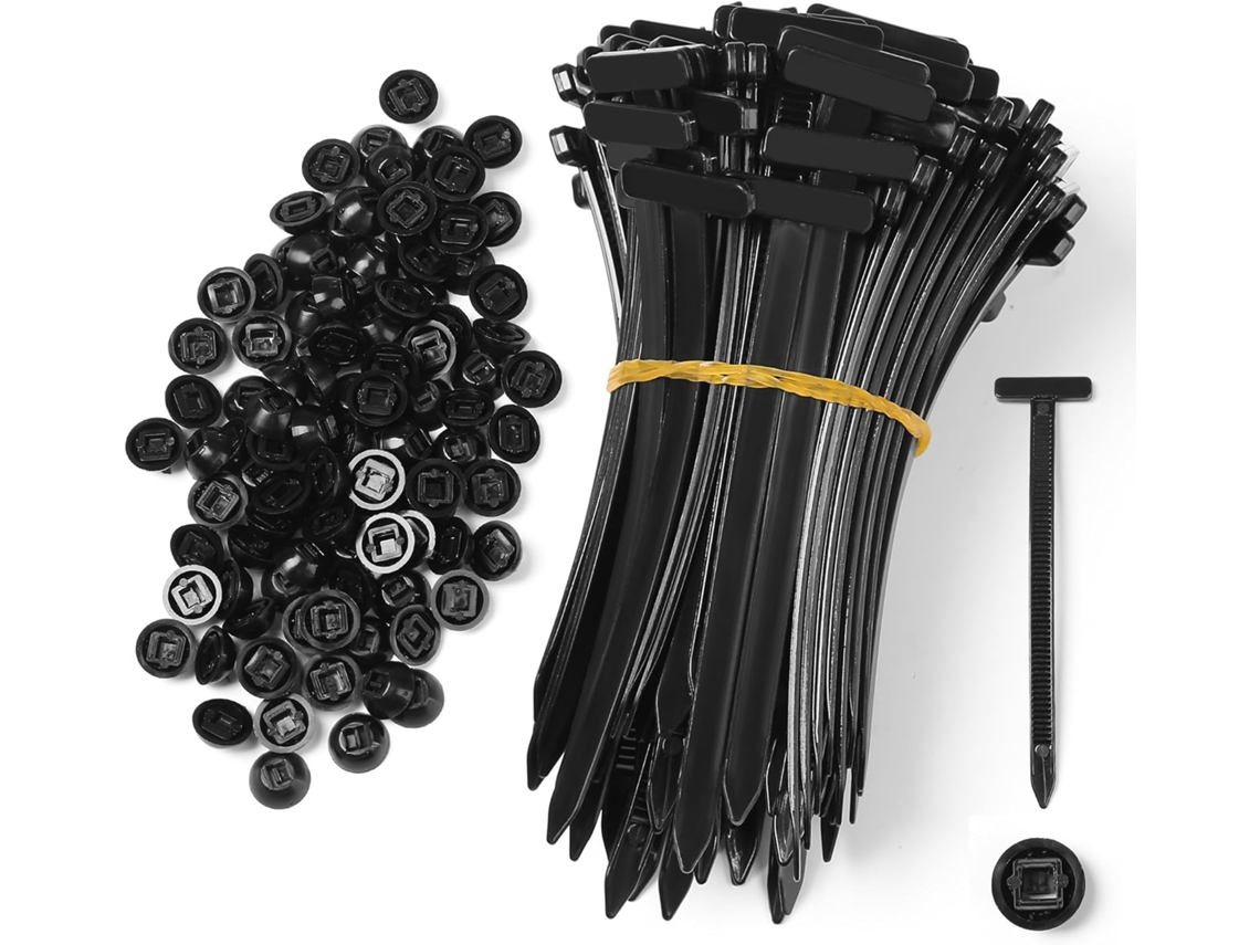 100 Abraçadeiras/fixadores De Nylon Multiuso - Abraçadeiras Nylon, Ferramenta Para Fixação Cabos Plásticos, Resistentes A Raios Uv-aquaforge