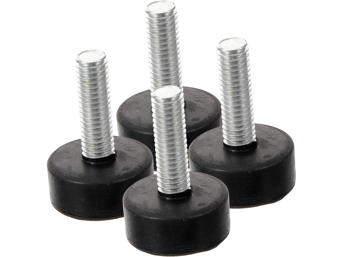 Sewacc Conjunto De 4 Pés Borracha Ajustáveis Para Móveis Pesados, Suporte Anti Choque, Pés De Mesa Antiderrapantes