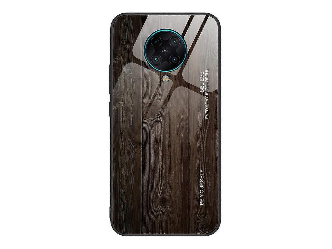 Capa Protetora De Vidro Com Textura De Madeira Para Xiaomi Redmi K30 Pro