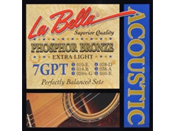 La Bella Conjunto de Cordas Acústico Extra Light 010014020W028038050