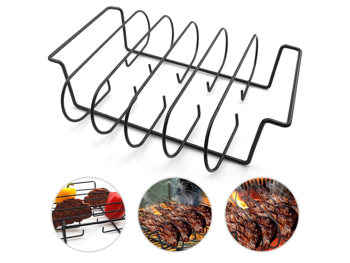 Suporte para Costelas Primerox de Aço Inoxidável para Grelhar Carne, Frango, Peru com M/Marca
