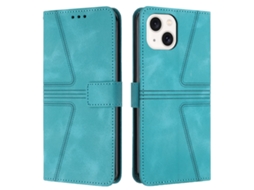 Capa De Couro Para Iphone 13 - Triangular - Cor Sólida