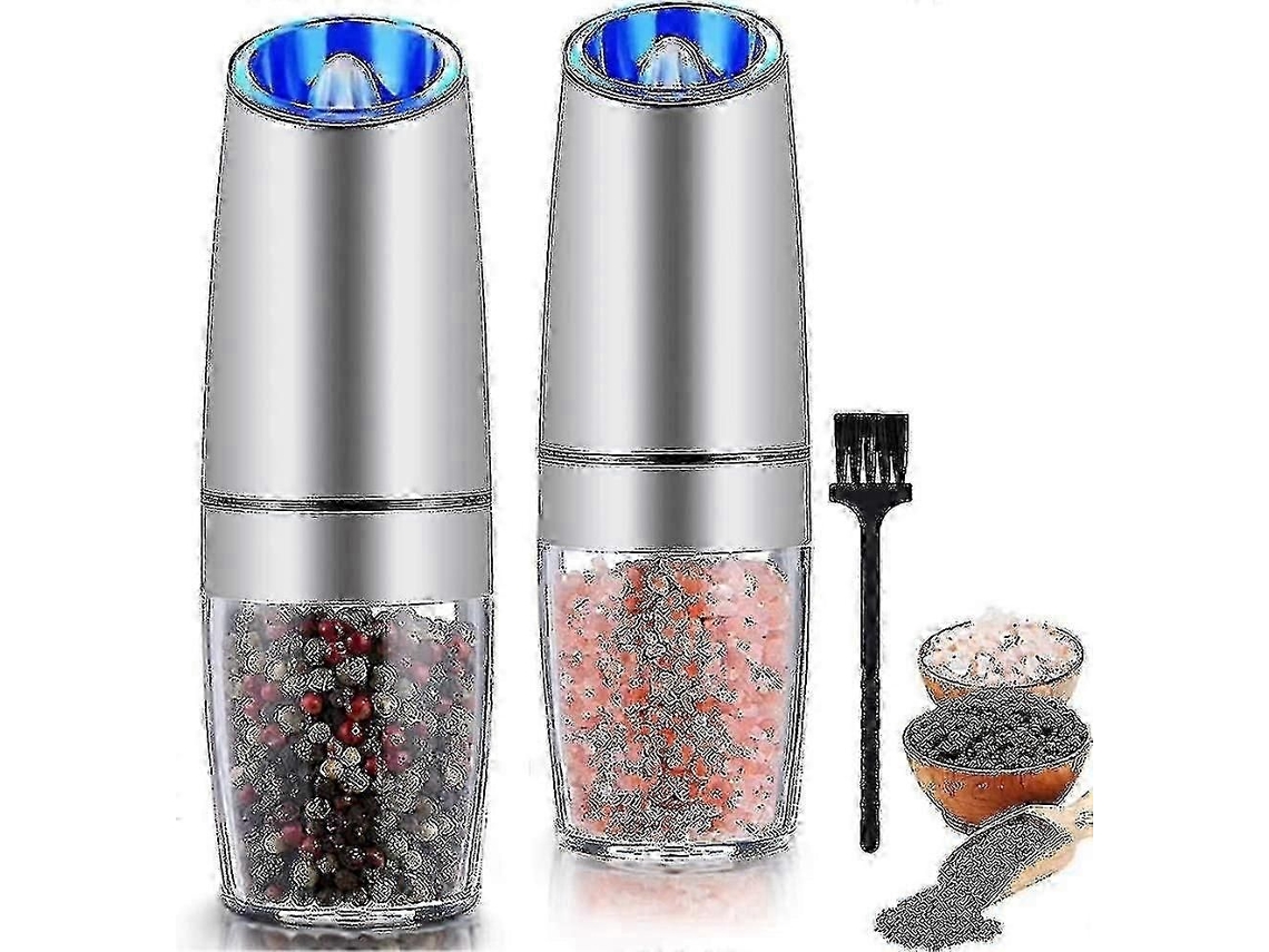 Conjunto de Moedor Elétrico Sal e Pimenta Sunrain Gravity, Automático Sal, a Bateria GOKOCO