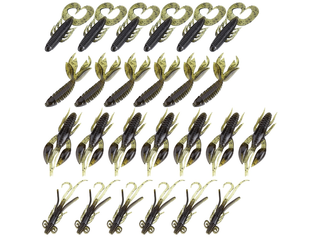 Conjunto de Iscas de Camarão Silicone para Pesca