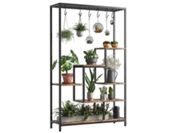 Suporte Para Plantas, Uso Interno, Design De 5 Andares, Marrom