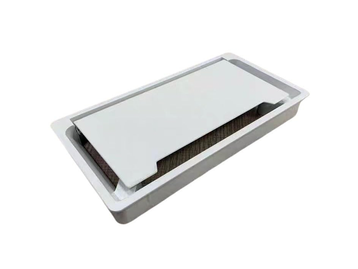 Kit Passa-cabos de Mesa, Organizador Fios em Abs Branco