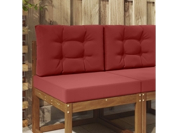 Vidaxl Almofada Para Sofá Externo Poliéster Vermelho Tinto 60 X 60 Cm