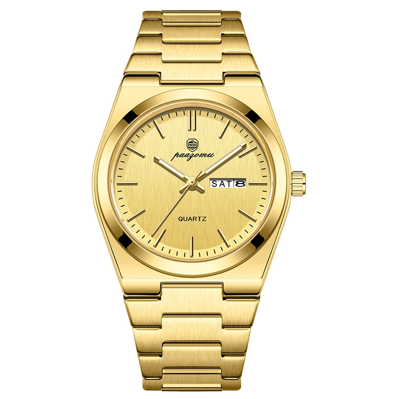 (dourado) Relógio Ultrafino, Minimalista, À Prova D'água E Com Luzes, Ideal Para Escritório.
