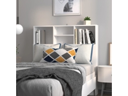 Vidaxl Cabeceira de Cama com Armário 100x19x103,5 Cm Branco