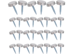 Conjunto Promocional Com 30 Tampas De Parafuso Escovadas De Aço Inoxidável 304, 16 Mm.