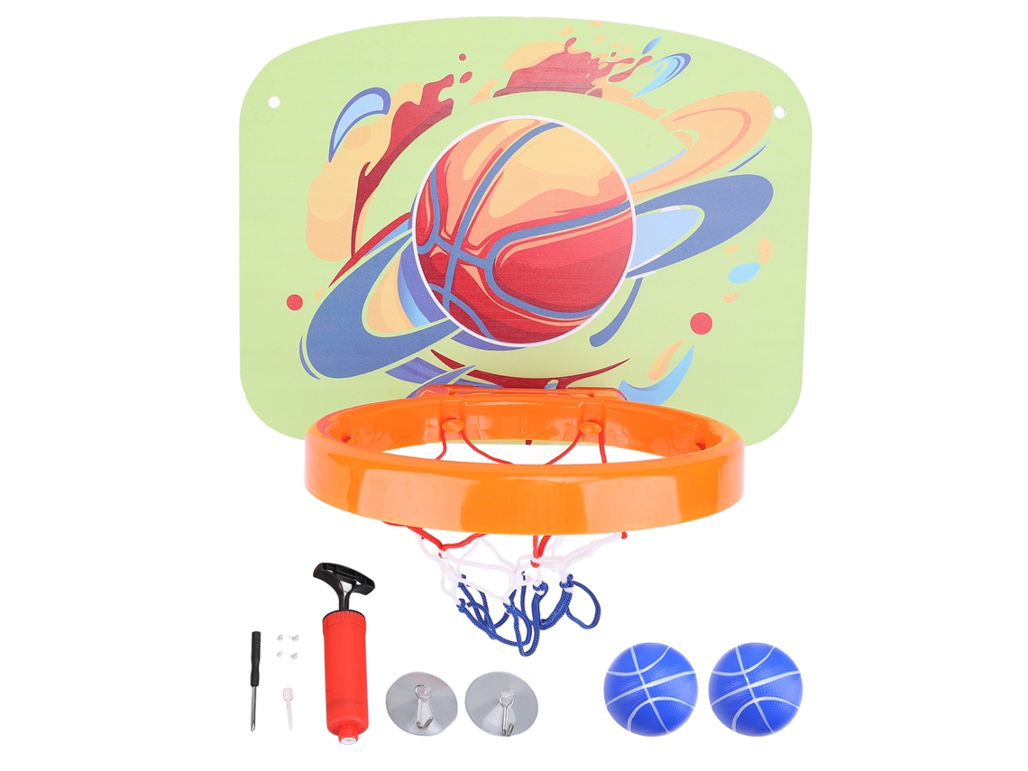 Ats aro de Basquete para Crianças Interior Sem Furar Suspenso Brinquedo Cesta Altura Ajustável com Tábua Estilo a