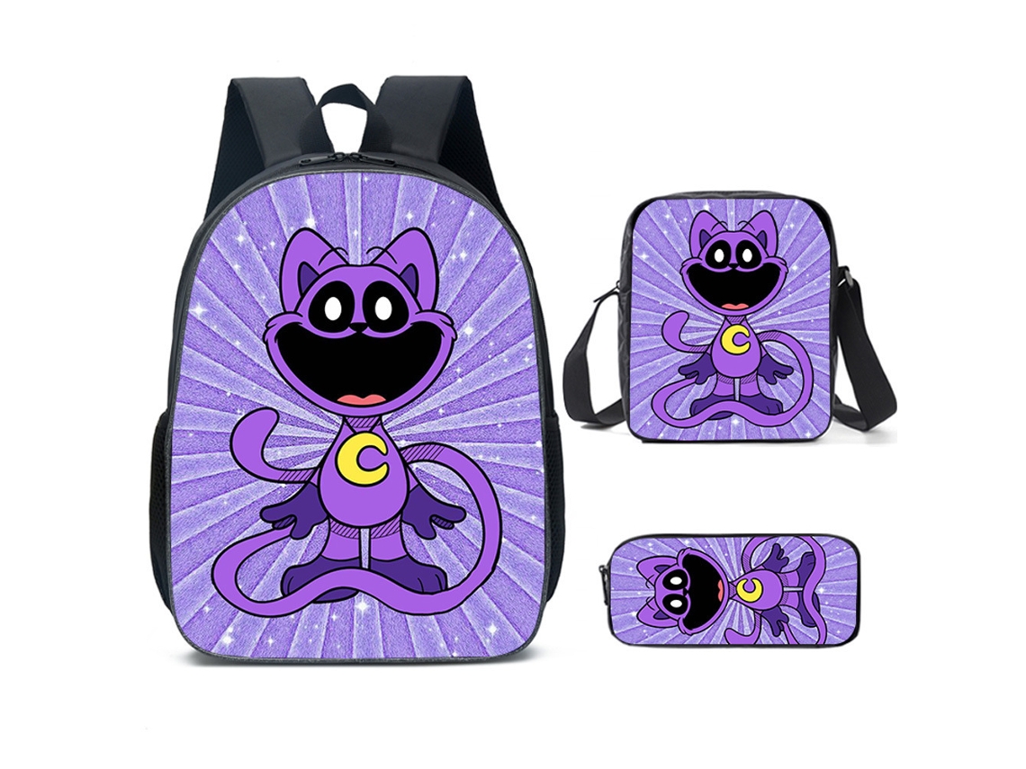 Conjunto De Três Mochilas Smiling Critters Com Sacolas De Compras (2)
