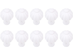 Conjunto De 10 Ponteiras Decorativas Brancas De Plástico Para Varão De Cortina, Ideais Para Decoração De Varões Romanos Conjunto De 10