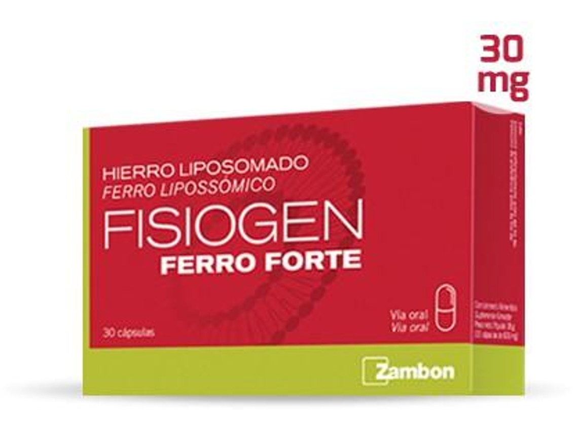 Suplemento Alimentar Fisiogen Ferro Forte 30 Cápsulas