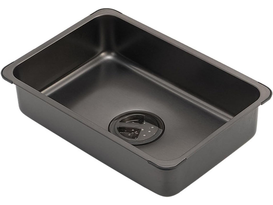 Pia Compacta De Aço Inoxidável Com Reservatório De Água E Escorredor, Ideal Para Lavar Vegetais Em Cozinhas