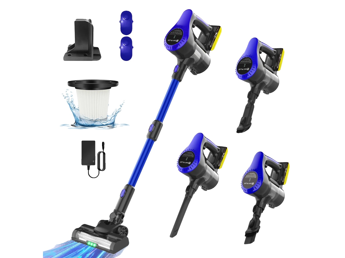 Aspirador De Pó, Sem Fio, Sucção Poderosa, Azul