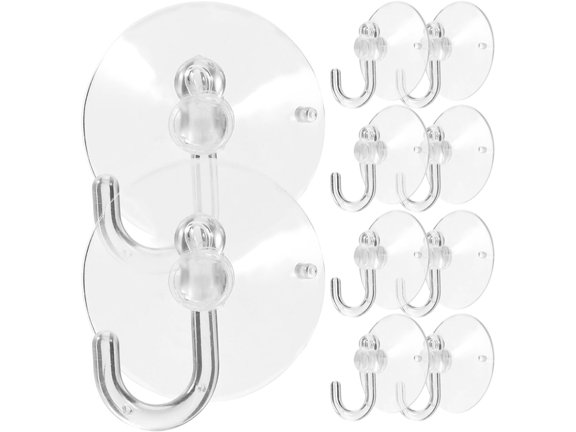 Conjunto De 50 Ganchos Ventosa 30mm, Resistentes E Reutilizáveis, Para Pendurar Toalhas De Banheiro E Utensílios Cozinha