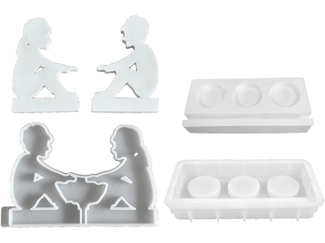 Conjunto de 2 Castiçais de Silicone para o Dia Dos Namorados para Casais SFUSHOS