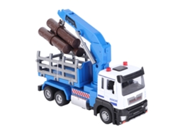 Primerox caminhão de Madeira Brinquedo Modelo 1:32 com Luz e Música para Crianças Acima de 6 Anos Azul