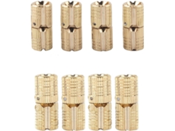 Conjunto De 4 Dobradiças Latão 8mm, 10mm E 12mm Com Ângulo De 180 Graus Para Móveis Armários 8mm