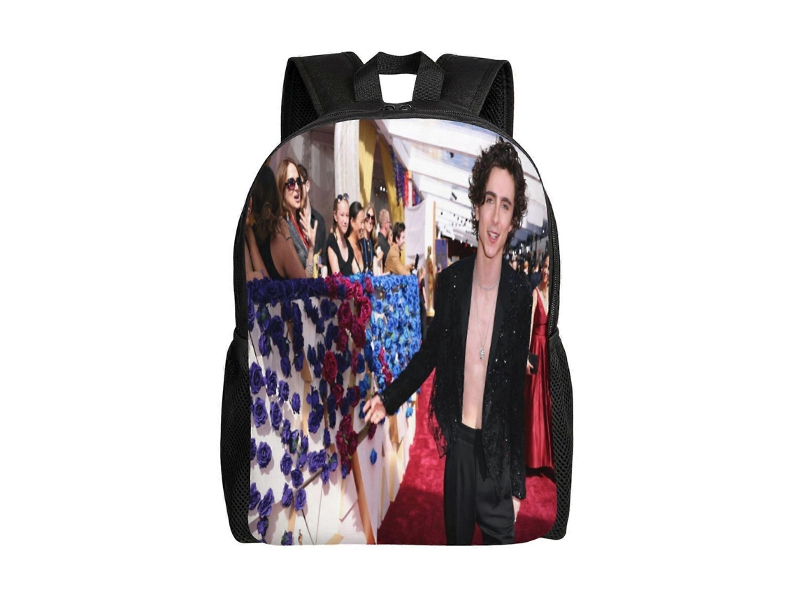 Mochila Timothe Chalamet D101 Para Escola E Trabalho, Leve E Impermeável, Mochila Elegante Para Estudantes E Adultos M101