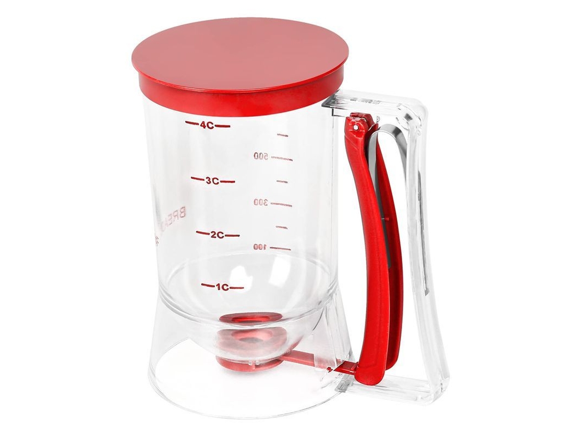 Dispenser de massa Nova Line para cupcakes, panquecas, bolo e waffles, vermelho | S/MARCA