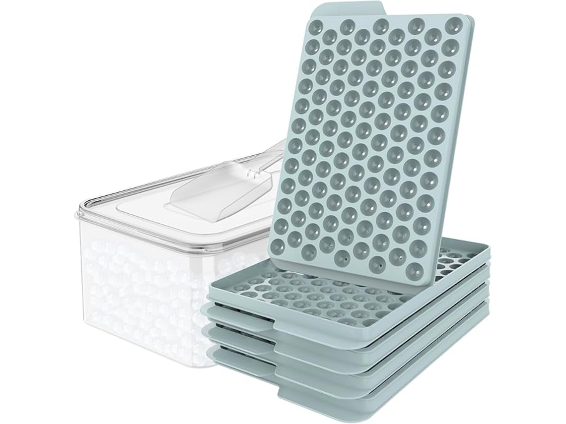Formas para Mini Cubos de Gelo Cubos de Gelo Pequenos de 1,4 Cm, para Fazer Café Gelado e Coquetéis PANOONA (pacote com 4)