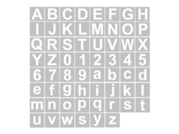 Letras e Números Reutilizáveis 4 Pet Polegadas para Pintura em Madeira, Tecido, Parede | S/BRAND