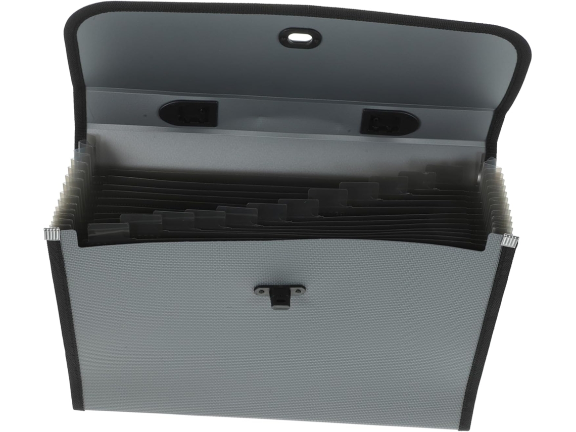 Organizador de Arquivos A4 Expansível com Vários Bolsos, Pacote Portátil para Arquivamento Documentos 33,00 X
