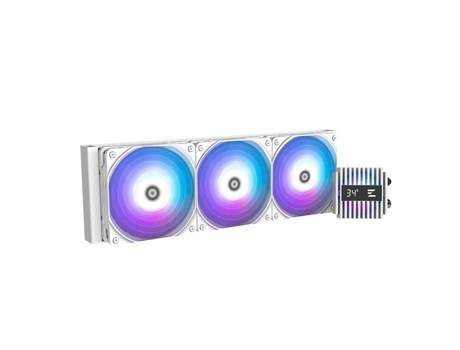 Kit Watercooling Aio Zalman Alpha2 Rgb 360mm Branco Desempenho E Estética