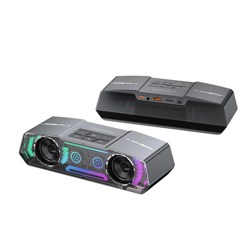 Caixa de Som Bluetooth MDUG com Luzes, Pen Drive, TF, Aux e Microfone