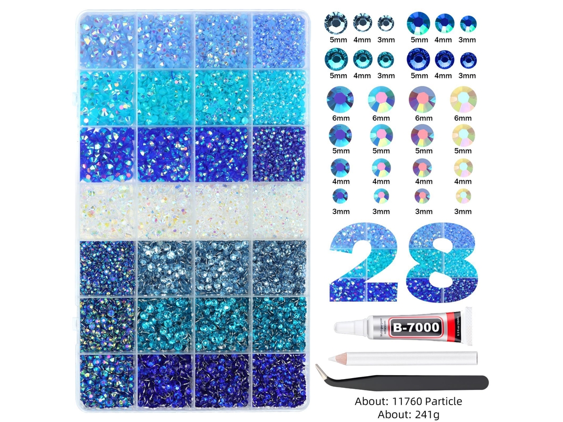 Conjunto de Strass para Decoração de Unhas, Ideal para Nail Art e Trabalhos Manuais CZHHMART (estilo 3)