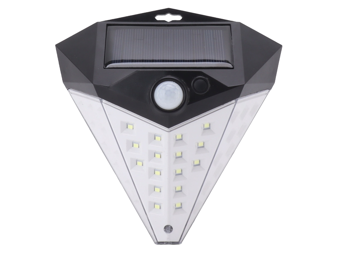 Lâmpada Solar LED Externa com 3 Modos Sensor de Movimento IP65 Impermeável Parede Pátio