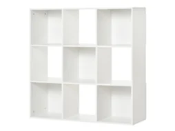 Estante Branca para Casa e Escritório.prateleira de Design Moderno com 9 Compartimentos em Madeira.91,5 X 29,5 X 91,5 Cm