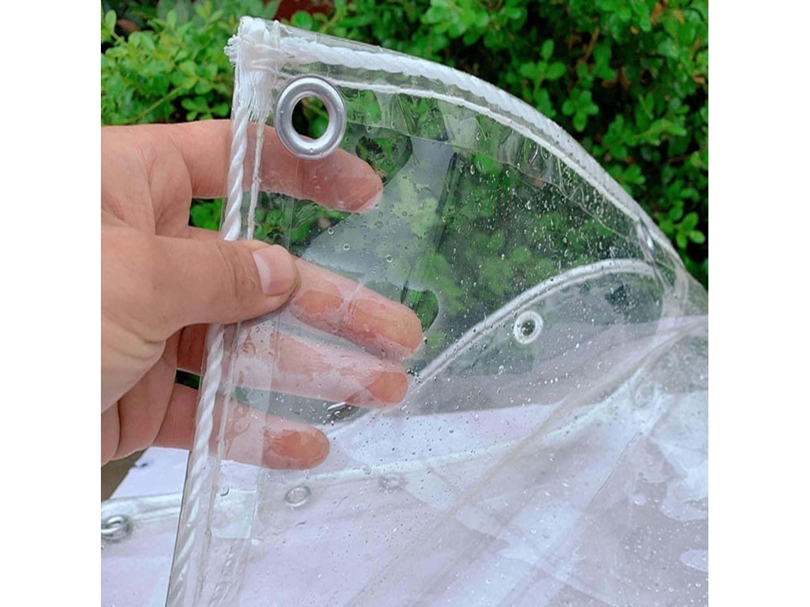 Clear Waterproof Tarps With Grommets, Pvc Tarpaulin Outdoor Garden Rainproof Covering, Clear Vinyl Tarp For Patio