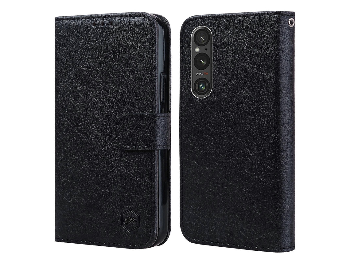 Capa Para Celular Com Textura De Couro Oleoso E Sensação De Pele Em Pu Tpu