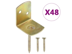 Vidaxl Suportes Painel De Vedação 48 Pcs Metal Galvanizado Forma De L