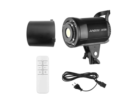 Projetor de Estúdio Luz Contínua Foto e Vídeo Montagem Bowens Iluminador 100W 5600K ANDOER
