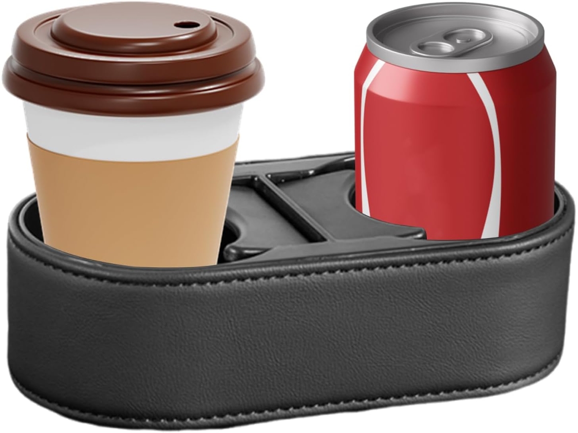Porta-copos universal para carro, organizador de console e porta-bebidas.