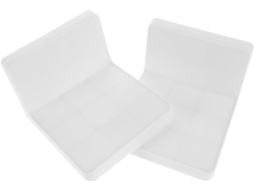 Conjunto De 2-prateleiras Parede Adesivas Flutuantes Em Plástico Branco Impermeável Para Banheiro E Quarto