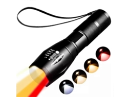 Lanterna Led Recarregável 4 Em 1 Com Zoom, Luz Vermelha, Amarela, Laranja E Branca Para Pesca E Acampamento Olysi Shop